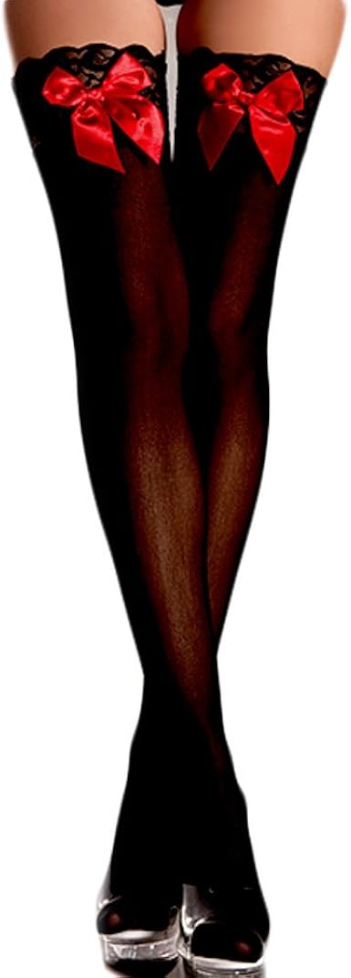Be Wicked Women's Sheer Lace Top Thigh 