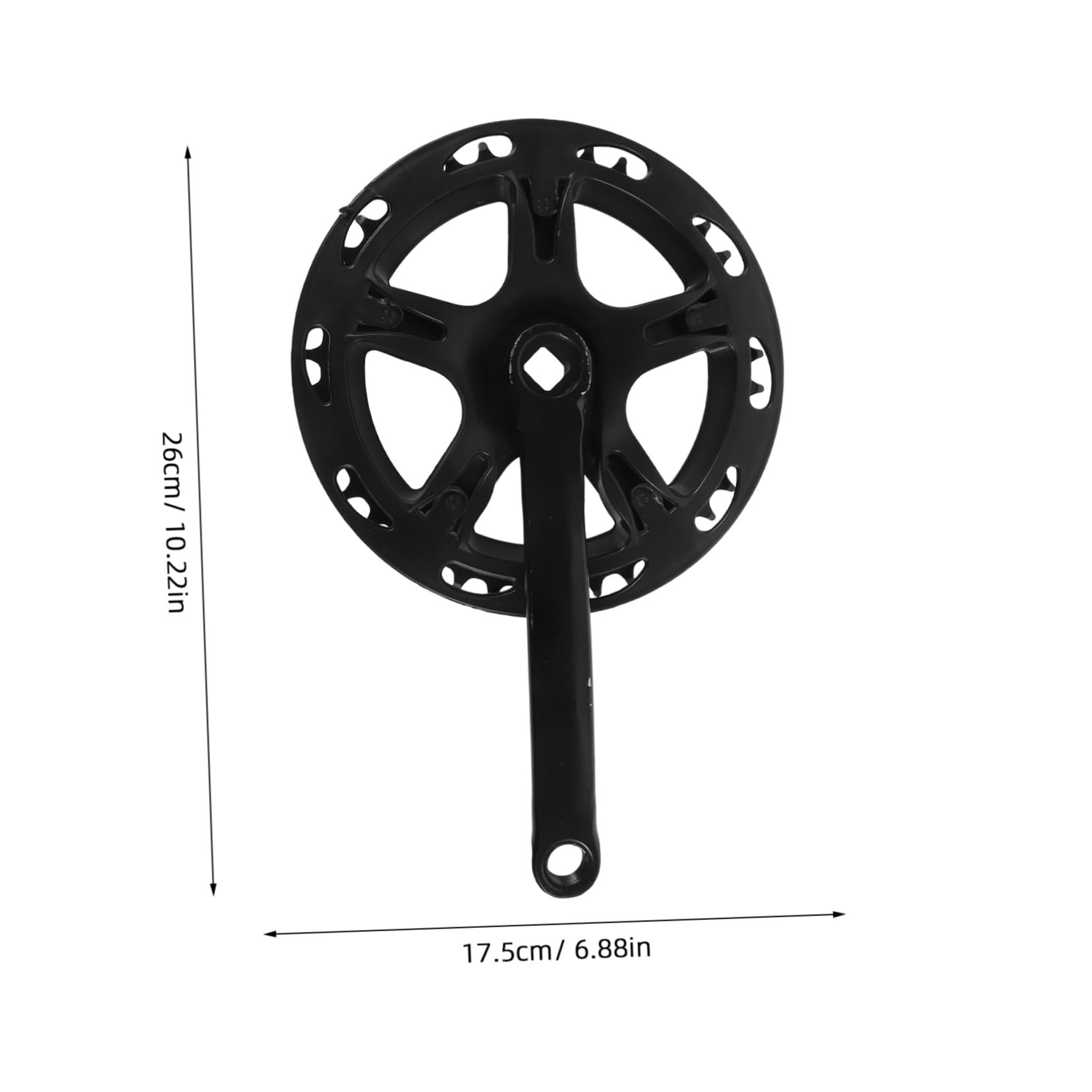 Mikinona Guarnitura Bicicletta Sturdy con Corona Denti Nera e Pedivella Quadrata Accessorio Robusto per Bici da Corsa e Fixed Gear Set Riparazione e Sostituzione