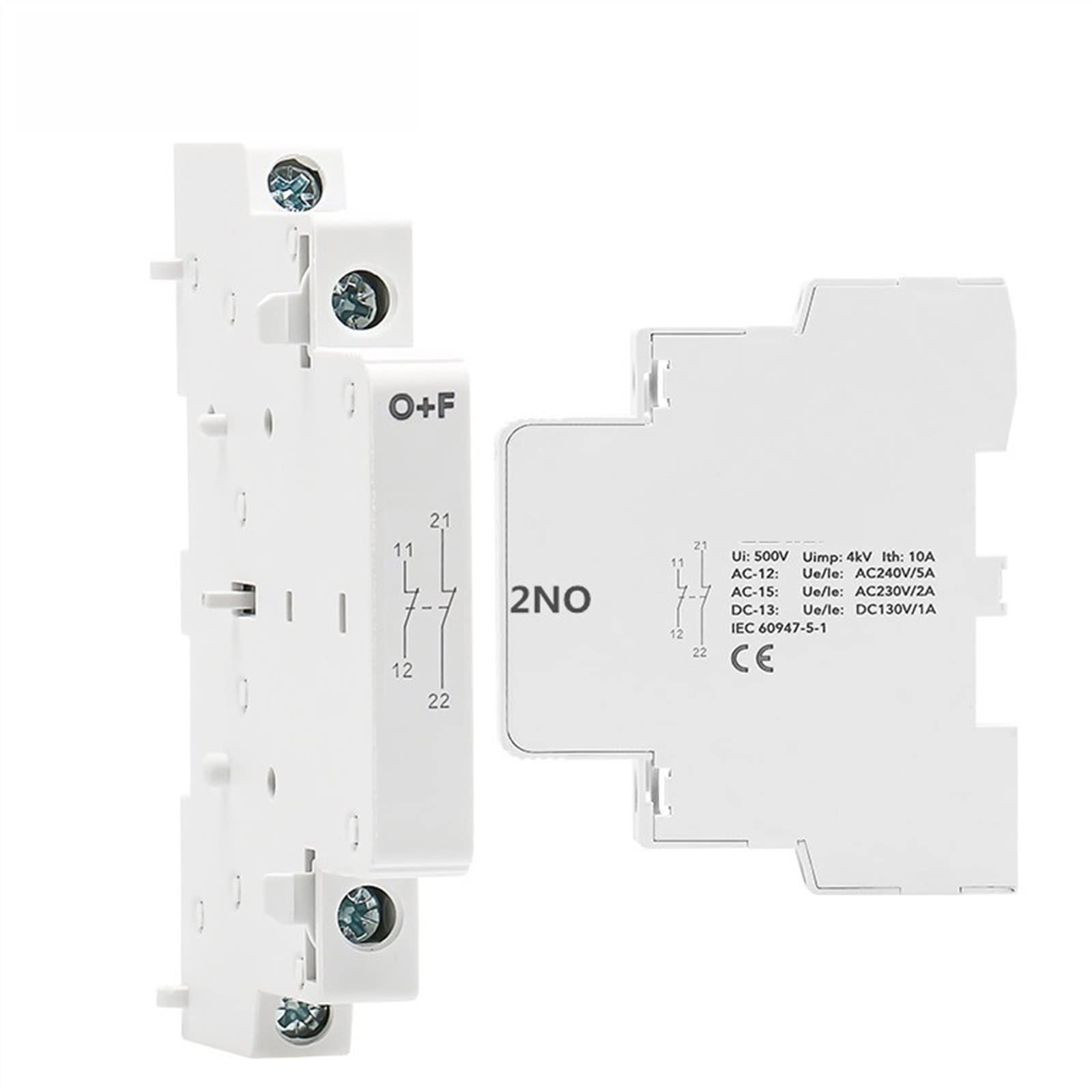 NVSFZGIYG O+F Auxiliary Contactor for Househould AC 2NO Or 1NO1NC Or 2NC 1Pcs(1NO1NC)