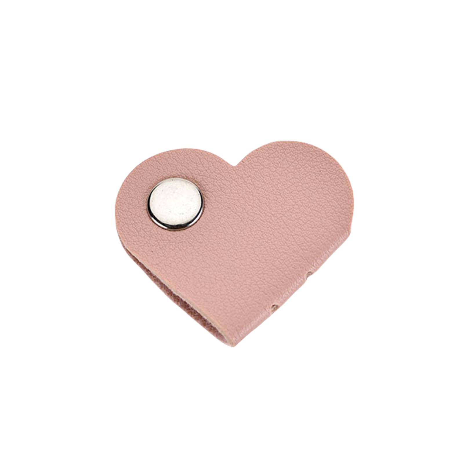 Portable PU Leather Cable Management Organiser Heart Shaped Cord Keeper for Electronics Earphones Charging Wire PU Leather Cord Organiser