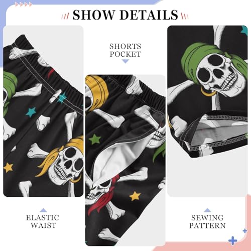 ZZKKO Colored Skulls Pirates Boys Pants for Kids Jogger Pants with Pockets S-XL4