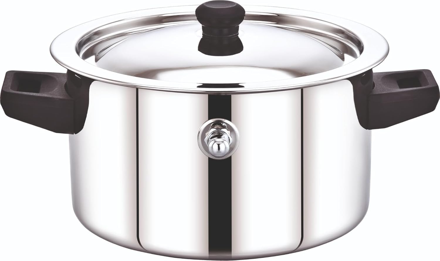 Stainless Steel Milk Boiler with Whistle, Double Wall Anti Rust Interior, Bakelite Handles, Induction Compatible (2 Litre)
