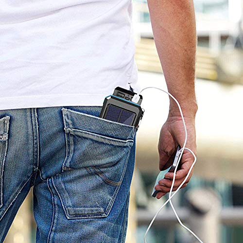 Solar Charger,20000Mah Portable Solar Power Bank,Waterproof External Backup Battery Power Pack Charger With 2 Usb/Led Flashlights Compatible With Iphone,Tablet,Android,Suitable For Outdoor Camping #TOP7