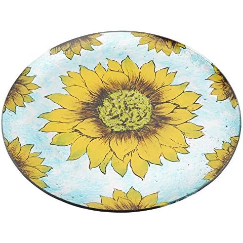 Sunflower Glass Large Dish Cover
