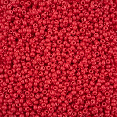 Czech Seed Beads 8/0 Terra Intensive Red Matte, 500g