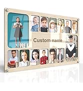 Bantlou Personalized Pre K to Graduation School Picture Frame, Custom Name Wooden School Years Pi...