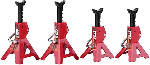 Miniatura 9 de Rc Jack Stands RC Jack Stand Metal 6 Ton 3 Ton RC Car Simulation Jack Stands Altura Ajustable Elevación Jack Herramienta de reparación para D90