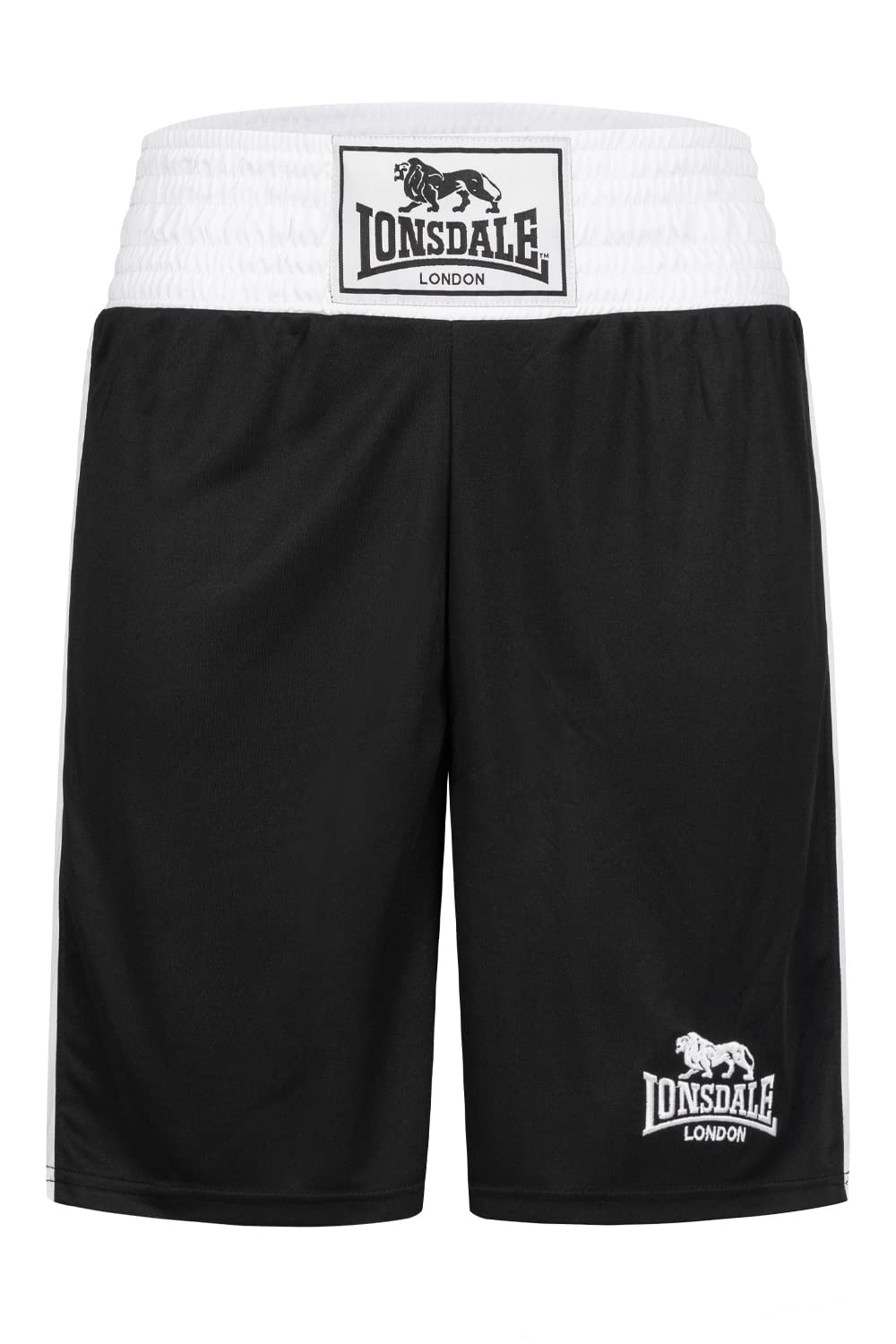 Lonsdale Black Amateur Boxing Trunks Shorts Large