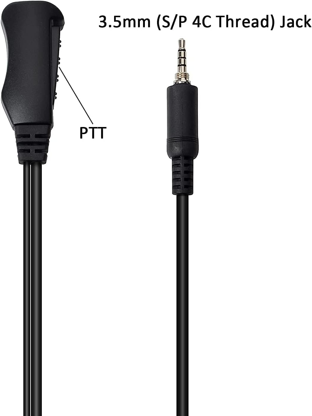 Radio Earpiece with Mic PTT for Motorola evx-s24, Standard Horizon Yaesu image 2