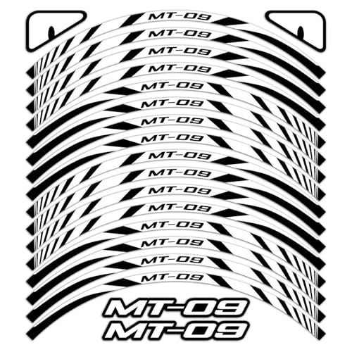 Liserés Autocollants Roue Moto 17 Pouces Haute Résistance Jante Yamaha MT-09 2017-2022 Color3