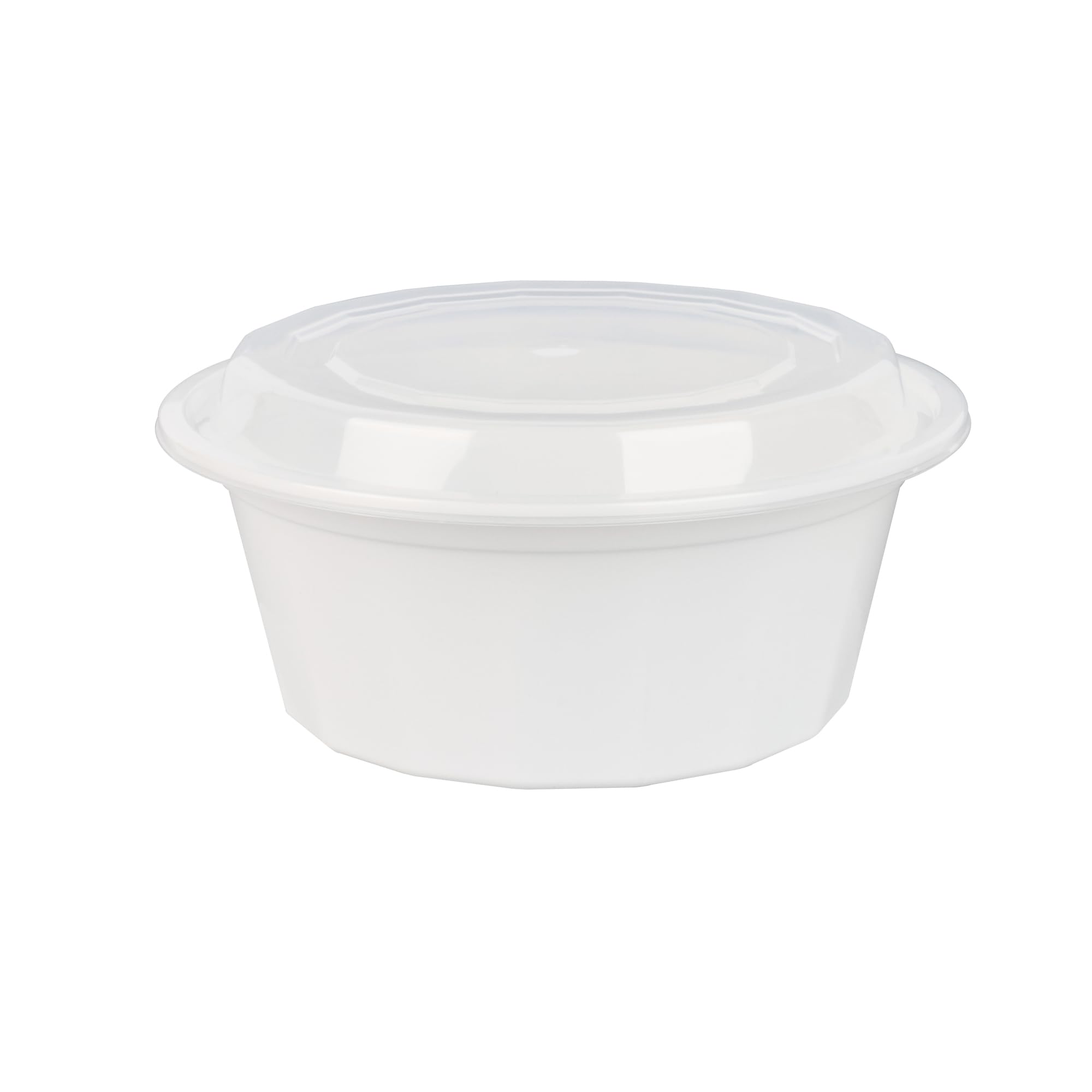 Restaurantware 100 Count Asporto Microwavable Collection Round PP To Go Box with Clear Lid