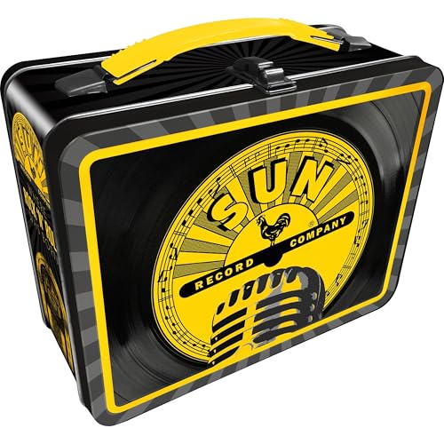 AQUARIUS Sun Records Fun Box - Sturdy Tin Storage Box with Plastic Handle & Embossed Front Cover - Officially Licensed Merchandise & Collectible Gift