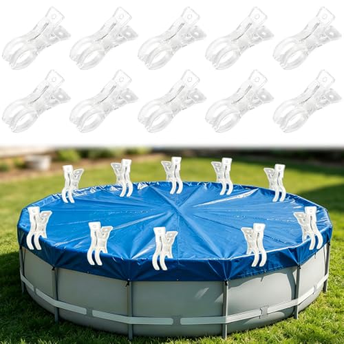 SKJJM pinces bâche transparentes, lot de 10 clips