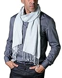 Men's Line Pattern Scarf with Tassels, Soft Versatile Dressy Party Classy