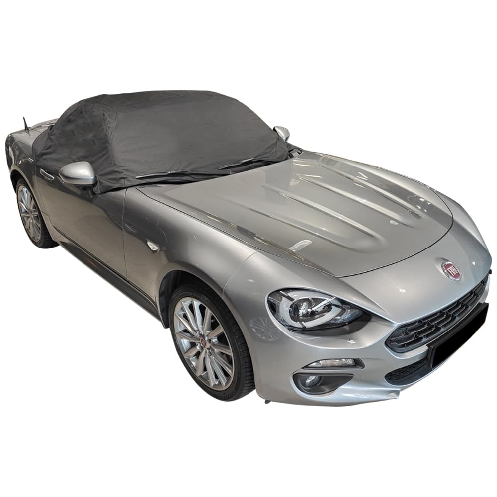 bâche de Capote Compatible avec Fiat 124 Spider Housse Noir