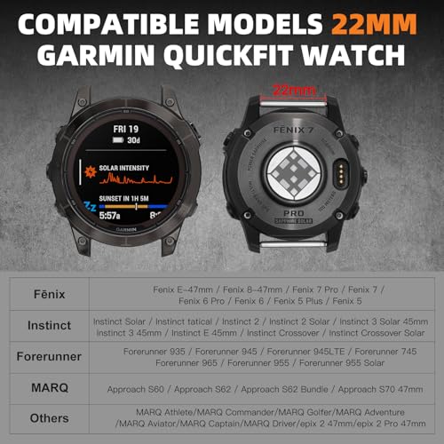 Correa Quickfit 22mm compatible con Garmin miniatura 2