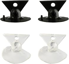 4PCS Bulb Changers, PVC Durable Remover Suction Cups, Strong Suction Safety Removal Sucker Tool for GU10 Replacing (Black, Clear)