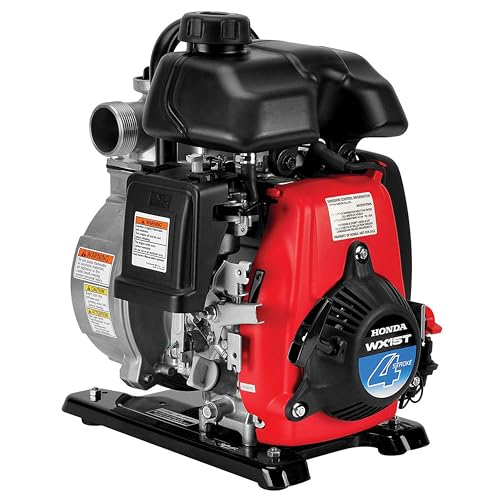 Honda WX15 1.5-Inch General Purpose Gas Powered Water Pump for Pool Draining, Gardens, Boats, and More, 74 Gallons per Minute Capacity, 3-Position Discharge Port, Easy Priming (WX15TA)