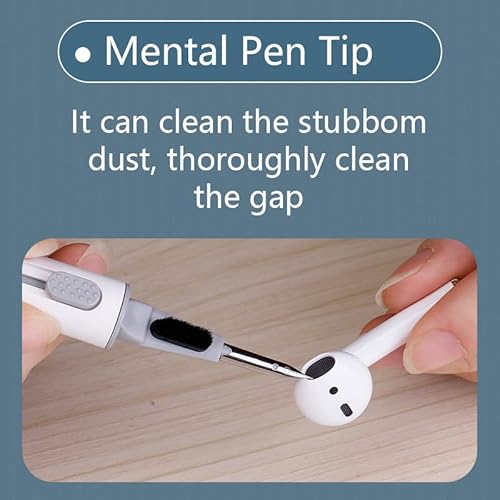 Cleaner Kit For Airpods, Ahero 5 In 1 Keyboard Cleaning Brush,Earphone Cleaning Pen,Earbuds Cleaner For Cleanging Headphones And Charging Case(White) #TOP3