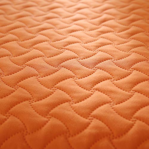 Deconovo Quilt Sets Ultra Soft Lightweight Bedspreads Coverlet With Shams 3 Piece Bedding Set, Full/Queen, Orange #TOP5