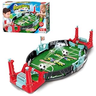 EACHHAHA Calcio Balilla Bambini - Mini Biliardino Giocattolo da Tavolo da Calcio per Due - Giochi da Calcio Balilla, Regalo per Bambini dai 4 Anni in su(6*calcio)