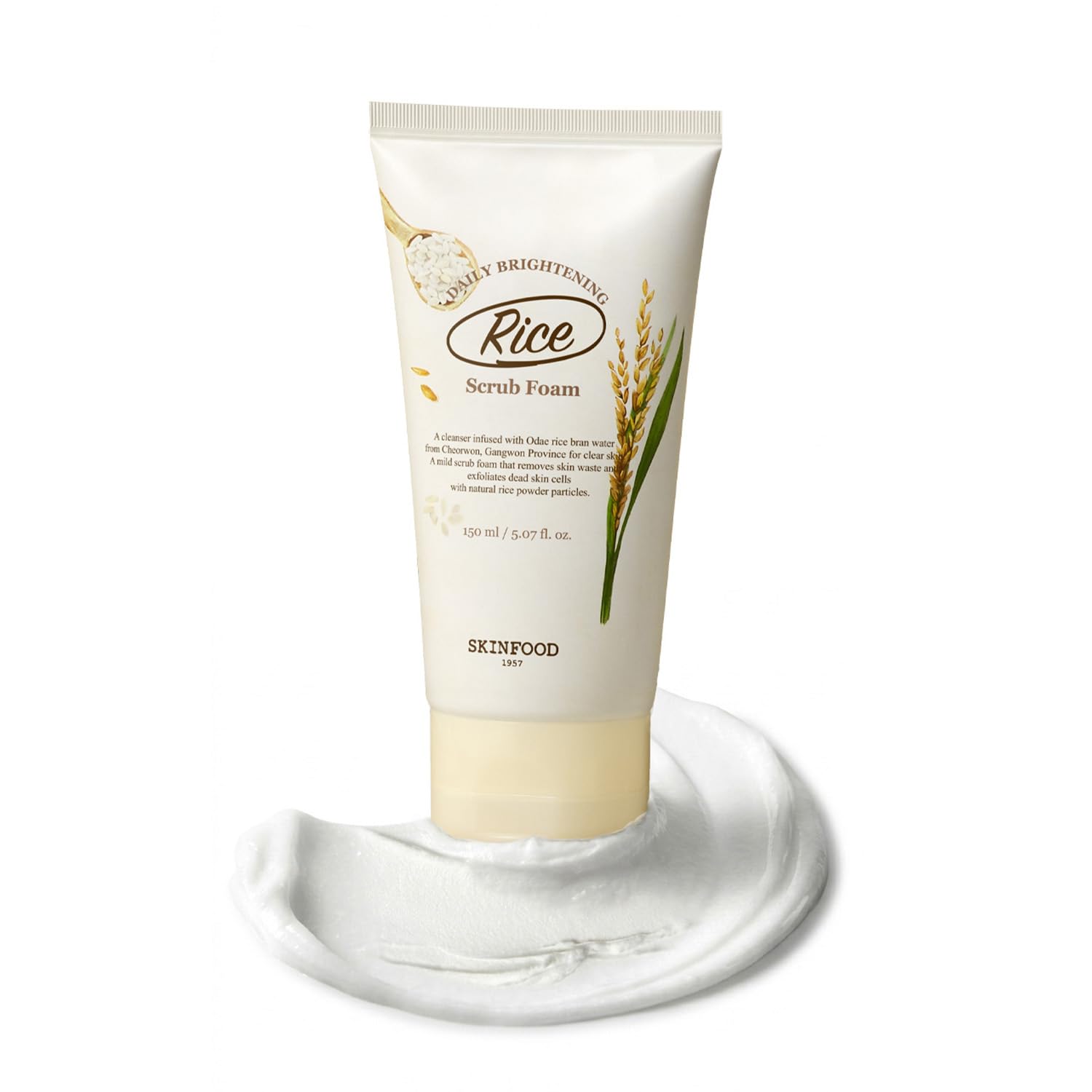 SKINFOOD Rice Daily Scrub Foam Facial Cleanser