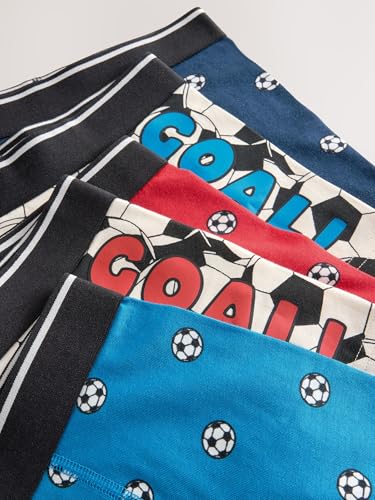 NEXT Jungen Standard Unterhosen im 5er-Set Red/Blue Football 134-140