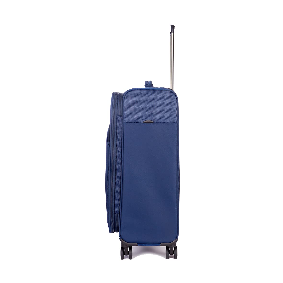 Stratic Mix Koffer Weichschale Reisekoffer Trolley Rollkoffer mittelgroß, TSA Kofferschloss, 4 Rollen, Erweiterbar, Größe M, Blau