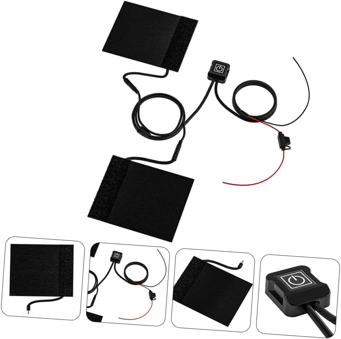 Motorcycle Handlebar Heated Pads Winter Grip Covers with Temperature Easy to Install Heated Equipment for Scooters and Atvs