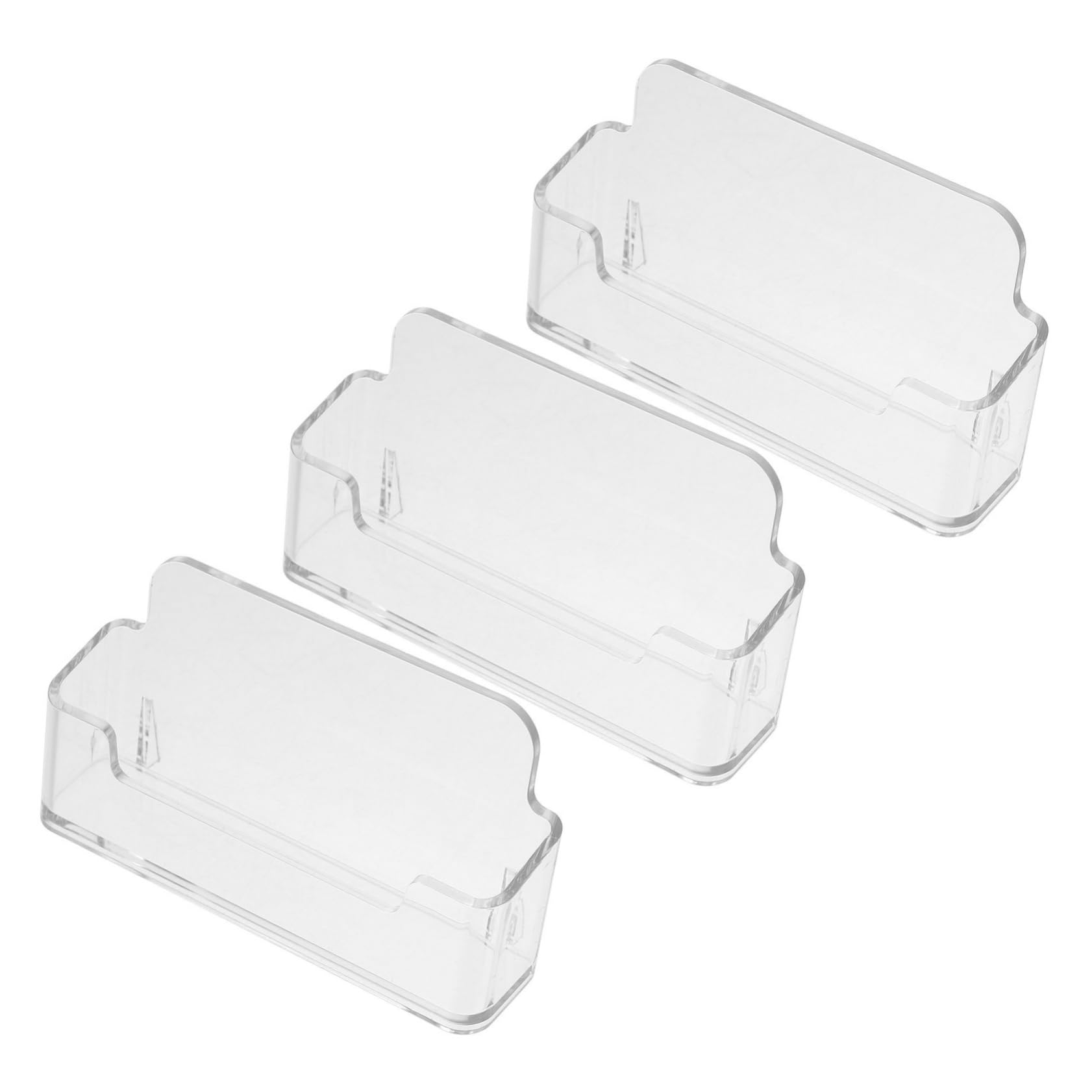 SHINEOFI 5 Series Soportes De Marcador De Mesa Separadores De Tarjetas Oro Tarjetero Tarjetas Visita Tarjetero Para Tarjetas De Visita Titulares De Tarjetas De Visita Acrílico 3 Piezas X 5