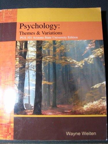 Psychology : Themes and Variations, Briefer Stu... 049573389X Book Cover