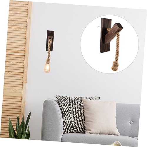 Lámpara de pared de madera rústica COLLBATH soluciona pasillos oscuros con luz decorativa vintage 3