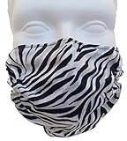Zebra Print Dust & Allergy Face Mask by Breathe Healthy - Comfortable, Reusable Protection from Dust, Pollen, Allergens & Germs; Antimicrobial Flu Mask