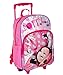 Disney 16" Minnie Mouse Polka Dot Rolling Backpack Large Pink