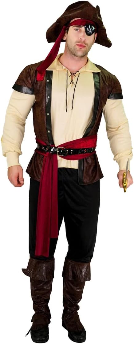 flatwhite Man's Rustic Pirate Costume - Image 2