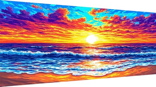 Kit Diamond Art Coucher de Soleil à Offrir en Cadeau Femme et Enfant Créatif