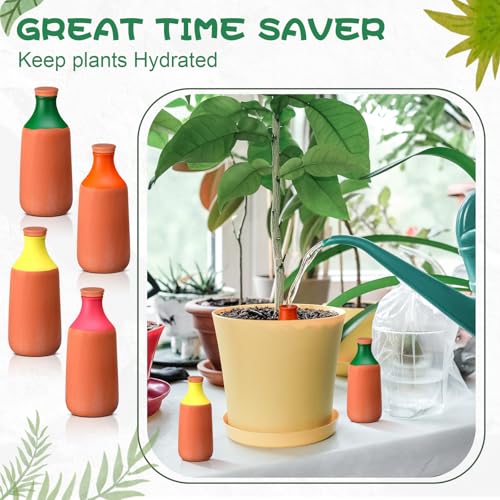 DoubleFill 4 Pcs 24oz Ollas Terracotta Watering Pots Colorful Self Watering Planter Insert Terracotta Globes Clay for Outdoor Indoor Garden Plants, Easy to Refill by DoubleFill - Used condition - Image 3