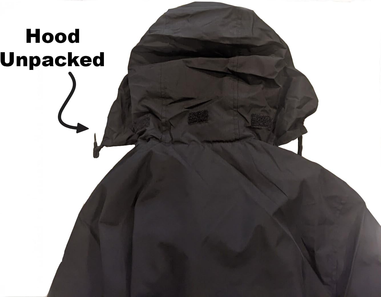 AFC Men’s Lightweight Windbreaker With Hood Water Resistant Lg to 6x Big & Tall (US, Alpha, 6X-Large, Big, Regular, Black) - Image 6