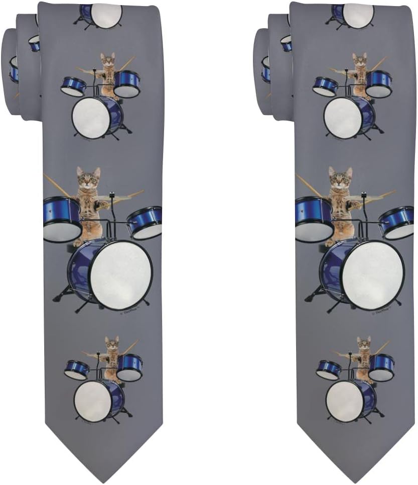 Funny Cat Meme Cat Playing Drums Necktie
