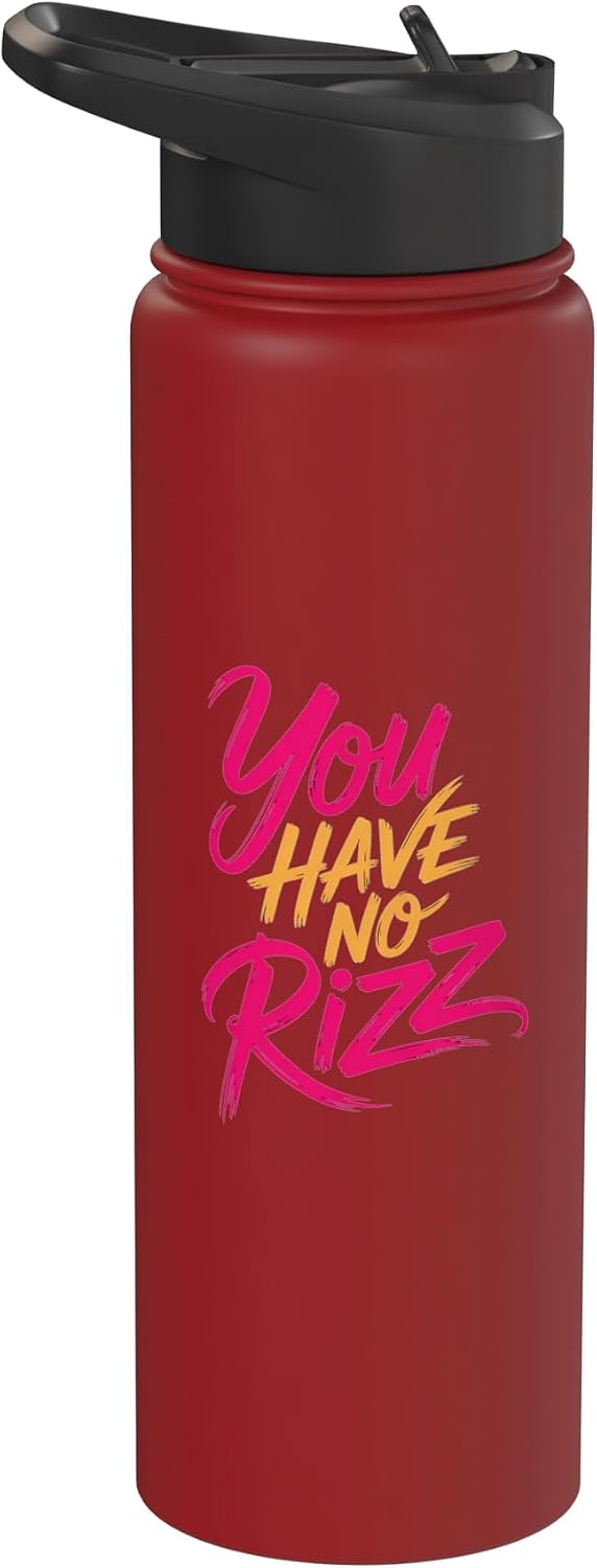 You Have No Rizz Gen Z Memes Social Trend - Stainless Steel Insulated Water Bottle