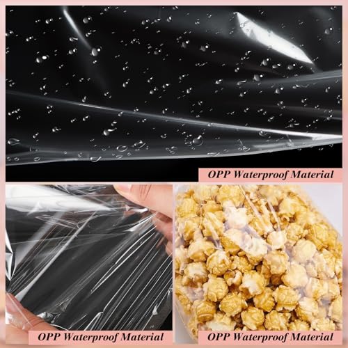 Image of woric 60PCS Clear Gift Bags 10 x 14 Inch Cellophane Wrap Bag | Goodie Bags Treat Bags for Cookies Candy Halloween Birthday Party Favors Baby Shower Bakery (with 60 Twist Ties)