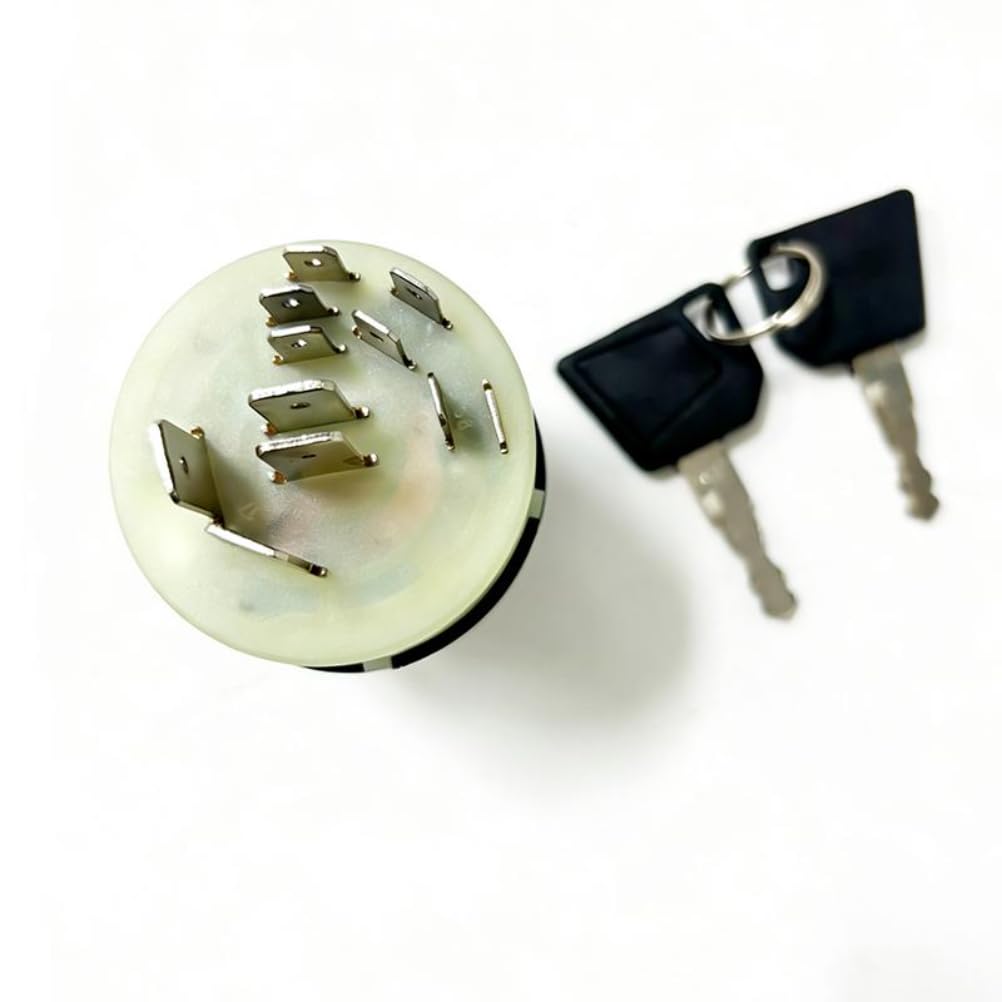 Ignition Switch (10-Pin) 2511 Compatible with JCB Excavators & Loaders Heavy-Duty Construction Equipment