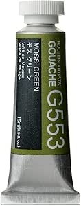 Holbein Artists Gouache Moss Green 15ml (A)
