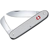 Schweizer Handwerk Victorinox Taschenmesser Swiss Army 2 Alox (Alox Schalen, Grosse Klinge, Hakenklinge) silber