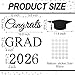 Congrats Grad Decal Sign for Balloon Arch Backdrop Glitter Felt Congrats Grad 2025 Letter Sign Graduation Banner Decal Sticker for Party Balloon Arch Backdrop Decorations for Graduation Party(Black)