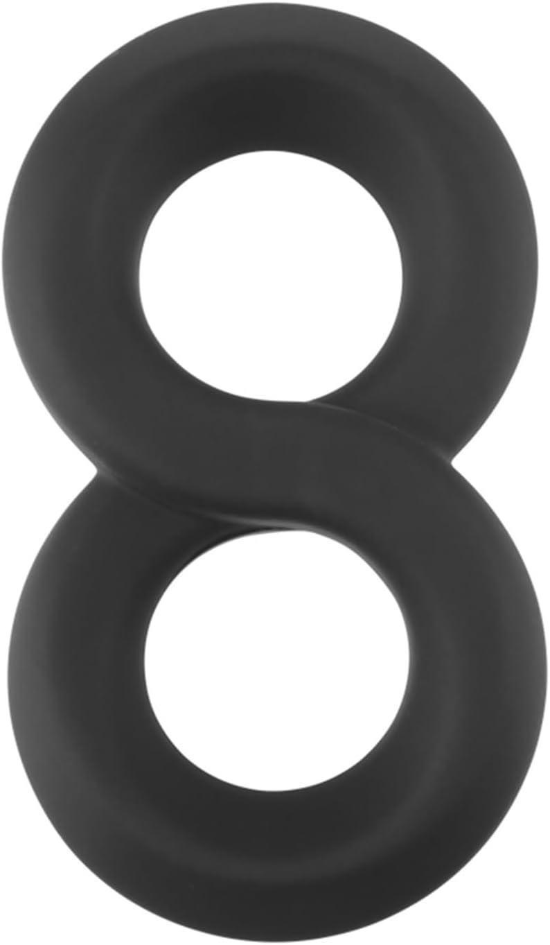Silicone Erection Penis Ring Male Chastity Device Scrotum Bind Delay Ejaculation Cock Ring Adult Games Sex Toys for Men (Color : A)