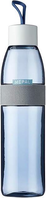 Mepal  Water Bottle Ellipse  Reusable Water Bottle  Leak Proof Drinking Bottle Suitable For Carbonated Drinks  BPA-Free - 700 ml  Nordic Denim.