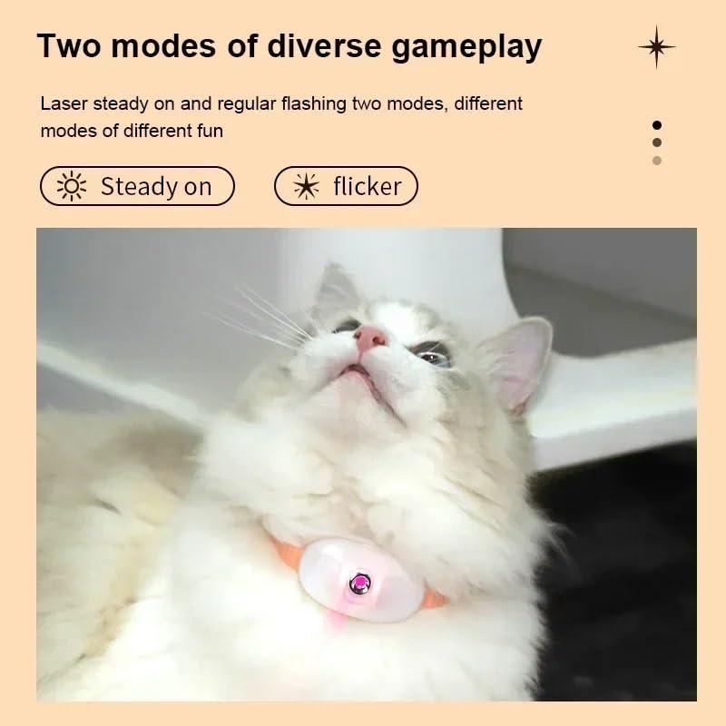 XJPXFQ Pointer Katzenspielzeug Halsband Teasing Elektrisches USB-Ladegerät Kätzchen Automatisches Gatos-Spielzeug Smart Laser Teasing Interaktives Katzenspielzeug(3)