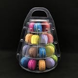 Runder 4-stöckiger Macaron-Turm-Kuchenständer für Geburtstag, Hochzeit, Party, mit verstellbaren Ebenen und kompaktem, stapelbarem Design