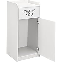 Vista 3 de Global Industrial Recipiente de basura de madera con bandeja superior, 36 galones, gris